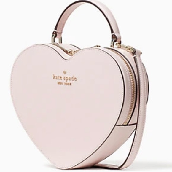 Kate spade heart shack chalk pink heart shape crossbody as seen on Tik Tok